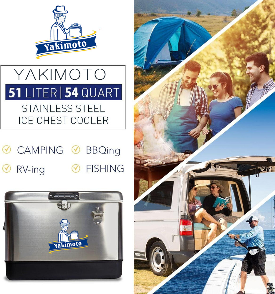 Yakimoto Personalized Retro Wagons Legacy Cooler,54Qt Multi-function cooler