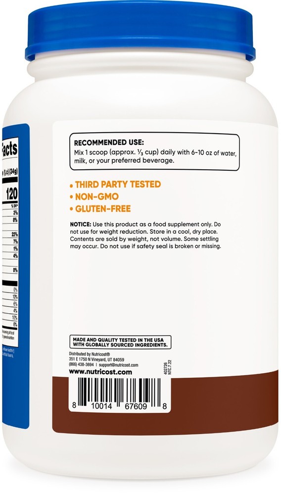 Nutricost Whey Protein Concentrate (Chocolate) 2 LBS
