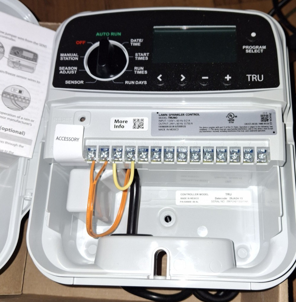 Rain Bird TRU8O Program-Based Indoor/Outdoor Irrigation Sprinkler Controller