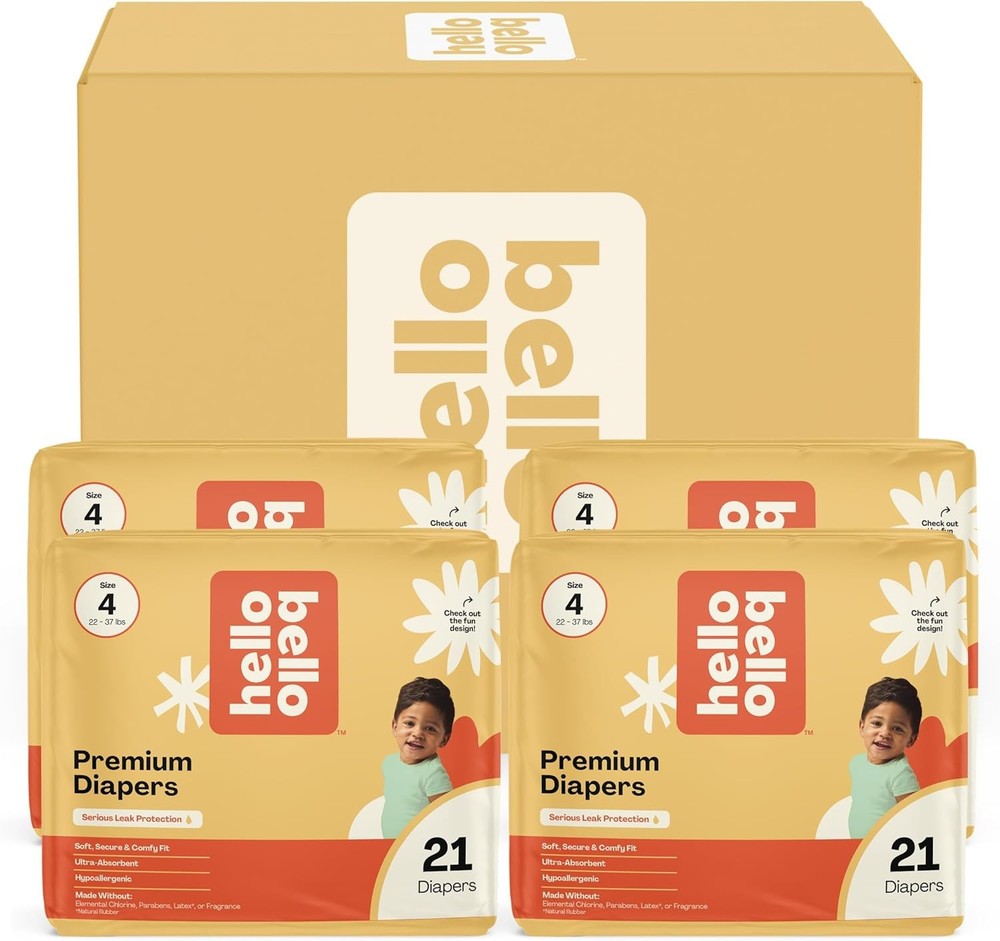 Hello Bello Premium Diapers, Size 4 4, Boy/Neutral (Assorted Style)