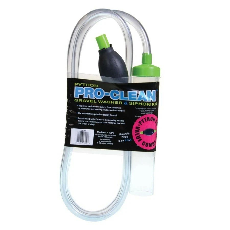 Python Products Pro-Clean Gravel Washer & Siphon Kit with Squeeze Medium