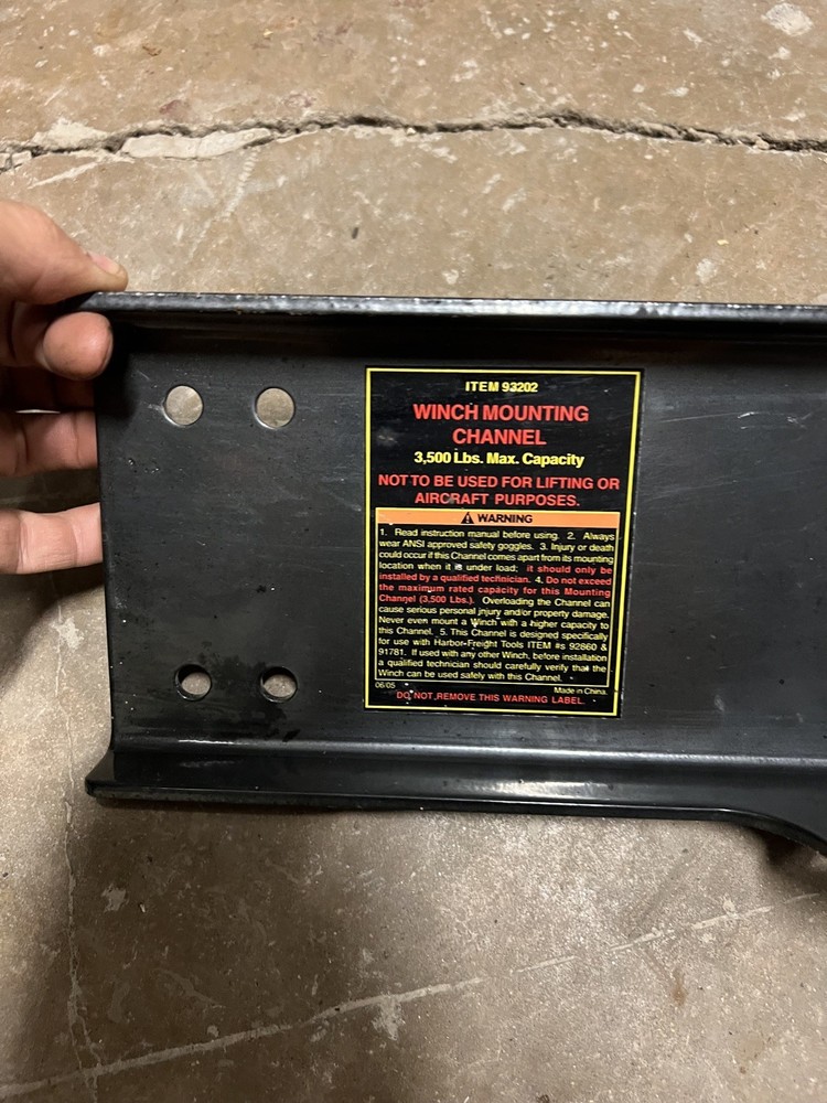 3500lbs Winch Mounting Channel Universal