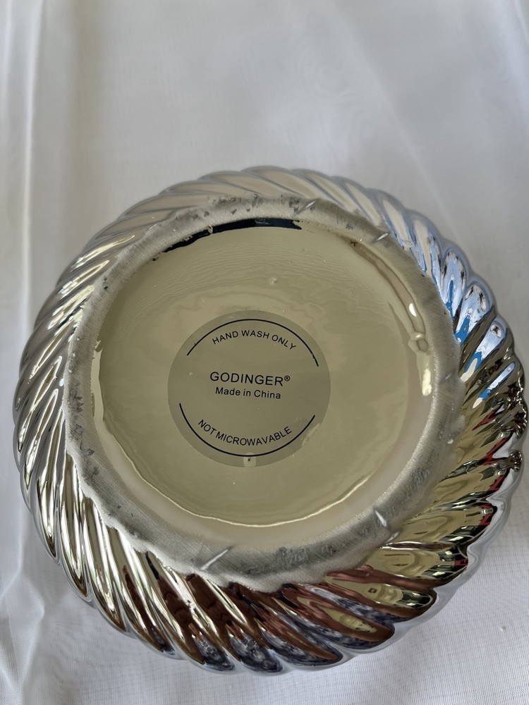Kiss Ceramic Candy Dish Silver Kisses Jar