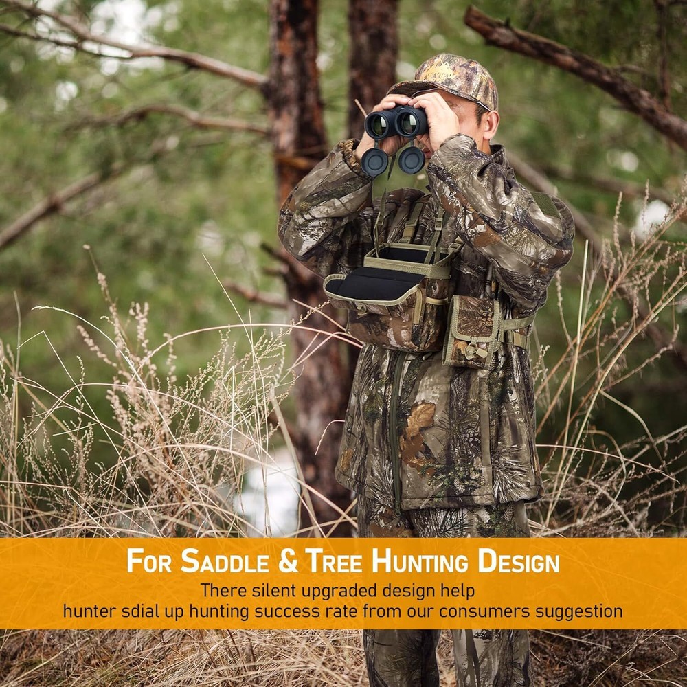 Binocular Harness Chest Pack with Detachable Rangefinder Pouch