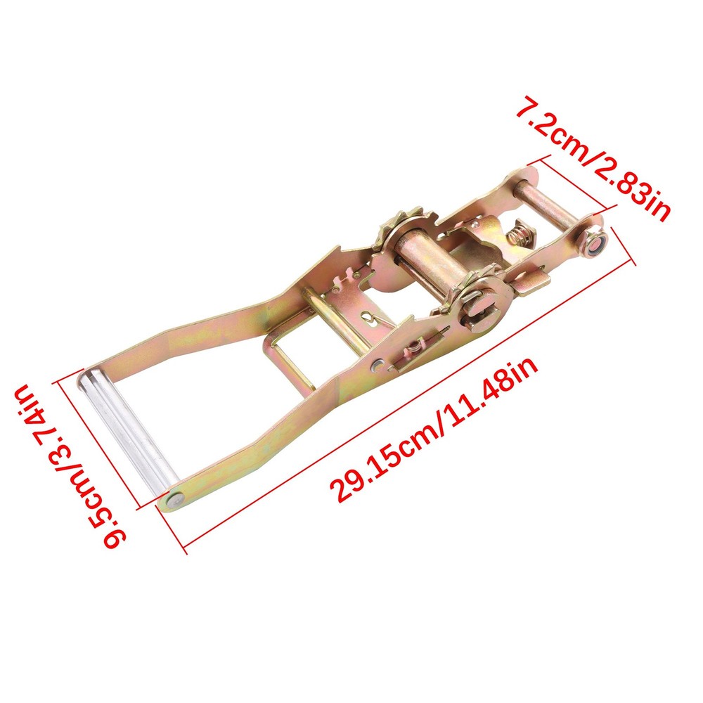 Ratchet Strap Tie Down 4 Pcs 2" Handle Ratchet with Buckle 3333lbs Work Load