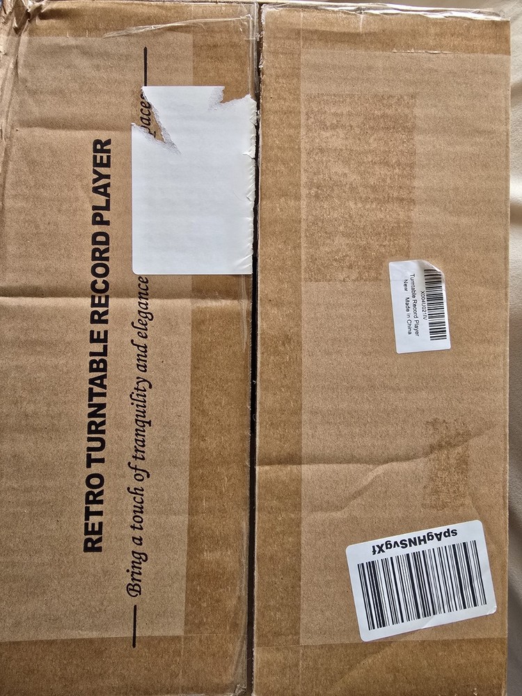 RetroAudio Record Player with 2 ea External Speakers Turntable Bluetooth