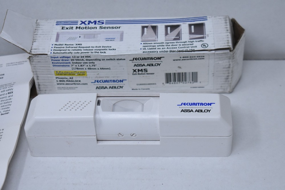 Securitron XMS Exit Motion Sensor Passive Infrared 12/24 VDC Assa Abloy