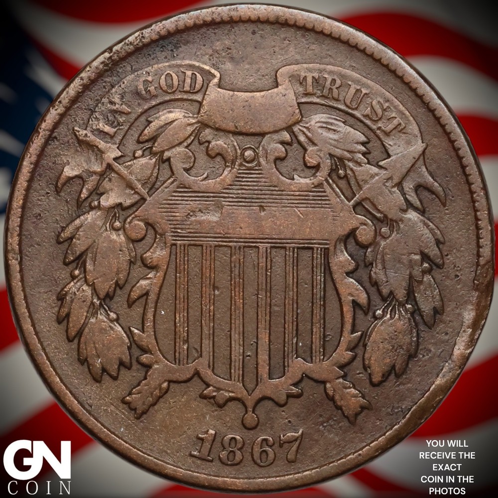 1867 2 Cent Piece B2353