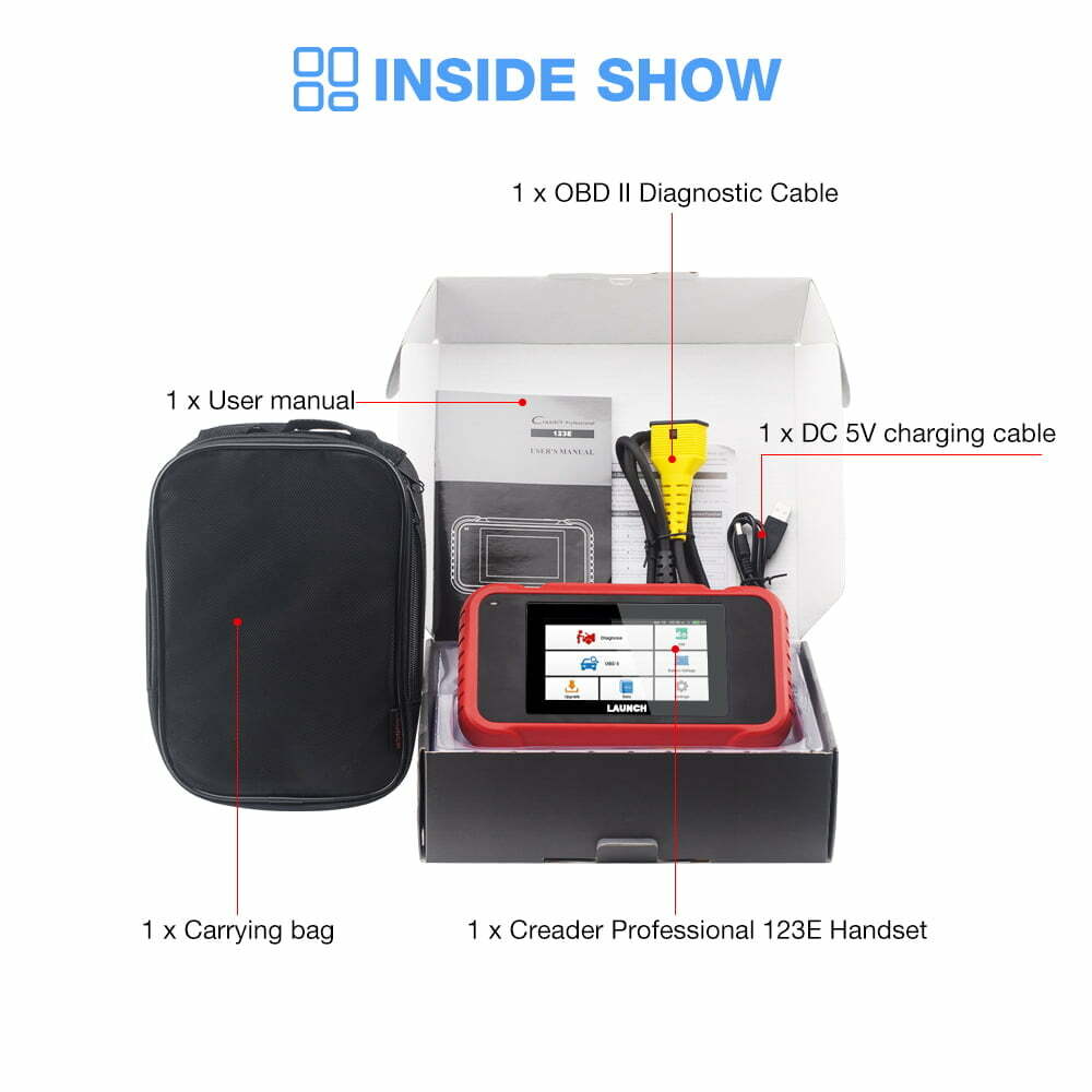 LAUNCH CRP123E Elite Car OBD2 Scanner Code Reader Engine ABS SRS Diagnostic Tool