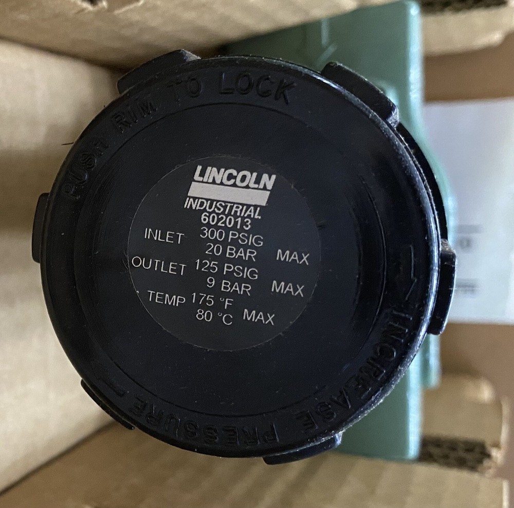 LINCOLN INDUSTRIAL HIGH CAPACITY LUBRICATOR/FILTER/REGULATOR 602012, ………..602017