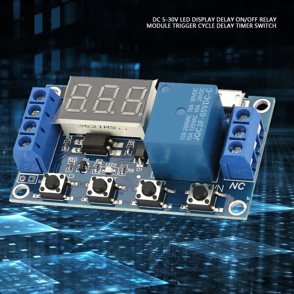 ♡ DC 5-30V LED Display Delay On/Off Relay Module Trigger Cycle Delay Timer