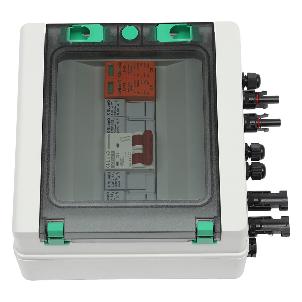 DC 500V / 1000V Solar PV Combiner Box 2 Strings Circuit Breaker For Solar Panel