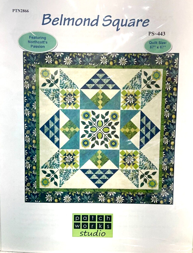 PATCHWORKS STUDIO #PS-443 - BELMOND SQUARE QUILT PATTERN, 67 x67