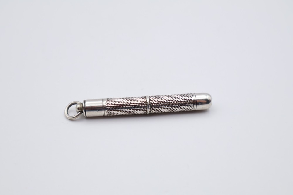 Vintage Silver Engine Turned Mechanical Pencil