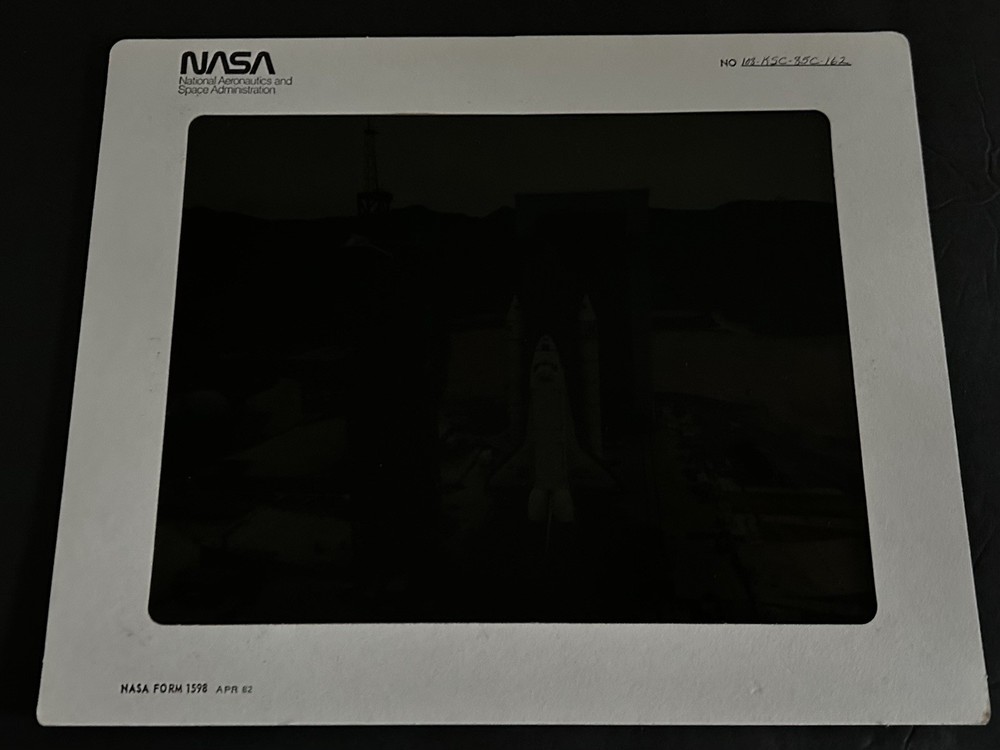 1985 NASA KSC Space Shuttle Enterprise Vandenberg CA Presentation Transparency
