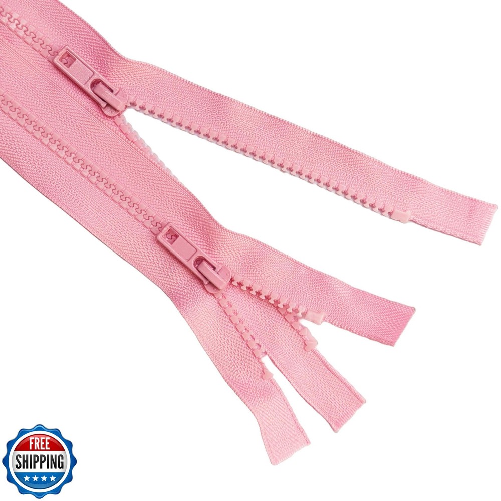 KGS Separating Jacket Zippers for Sewing | 2 Pieces/Pack | #5 Molded Plastic