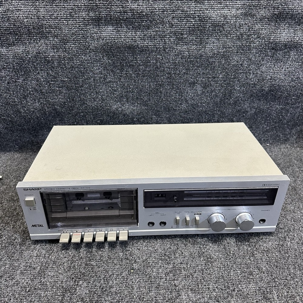 Sharp RT-100 METAL Tape Dolby System Stereo Cassette Deck Tested Working 1648
