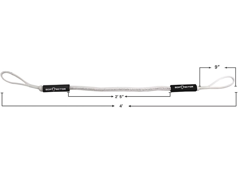 Extreme Max 3006.3222 BoatTector Bungee Dock Line Value 4-Pack - 4', White