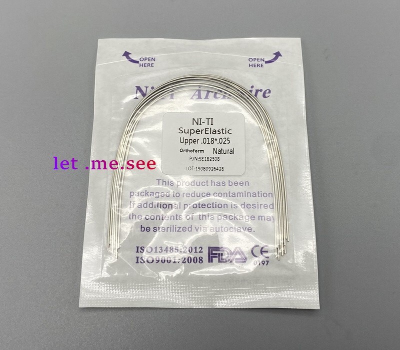 Dental Orthodontic Super elastic Ni-Ti Arch wire Round Rectangular Natural Form
