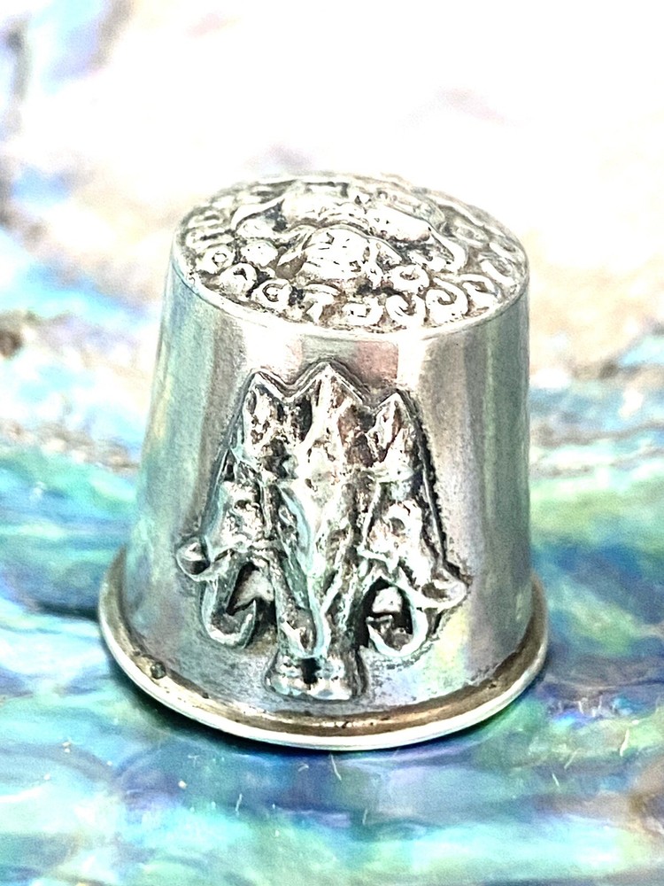 Vintage Siam Sterling Silver Buddha Religious Thimble