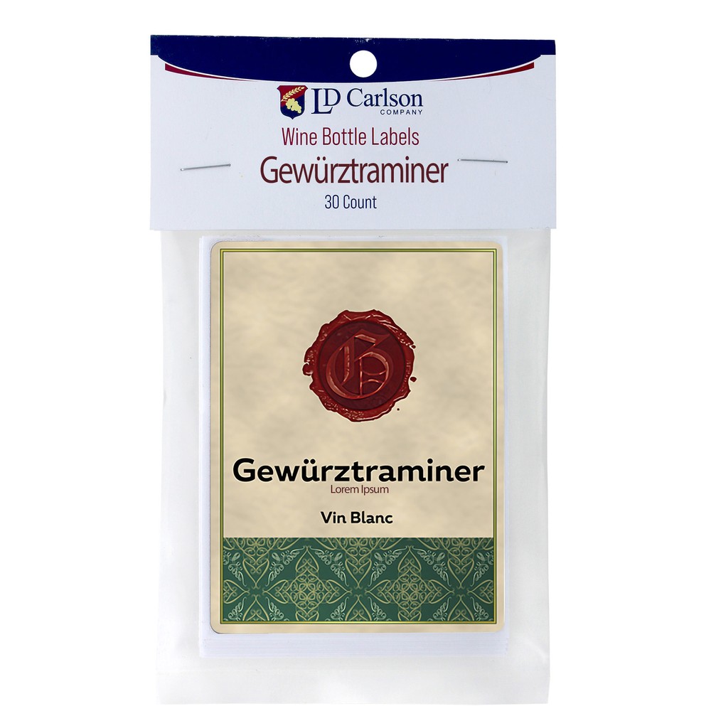 Gewurztraminer Wine Labels for Home Wine Making