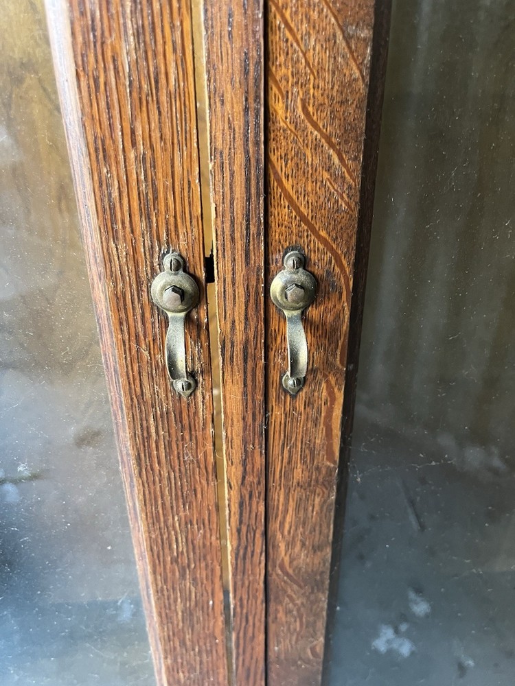 Antique Glassed In Bookshelf