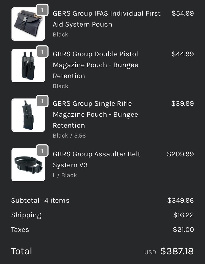 GBRS V3 Assaulter Belt System Size Large