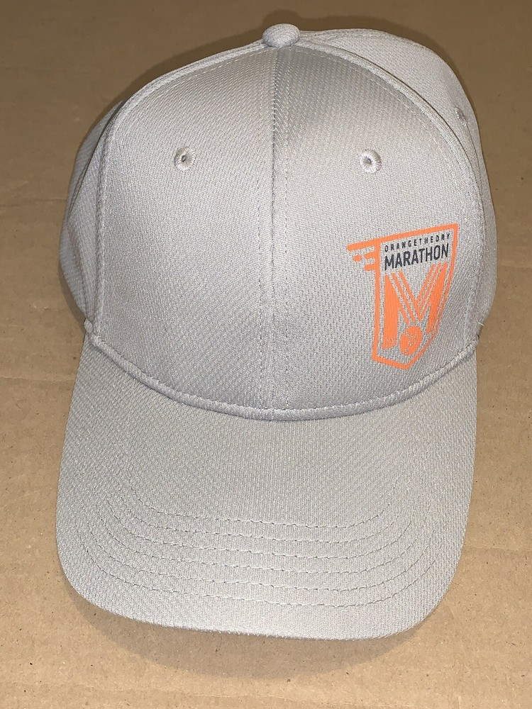 Orange Theory gray mesh Marathon Ball Cap Hat Adjustable Baseball New