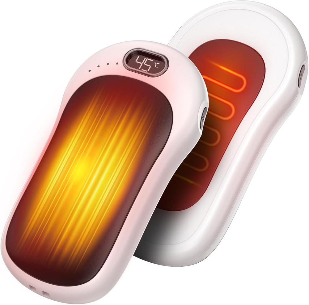 Hand Warmers Rechargeable,2 Pack Double Sided Heating Warmer That Surrounds Warm