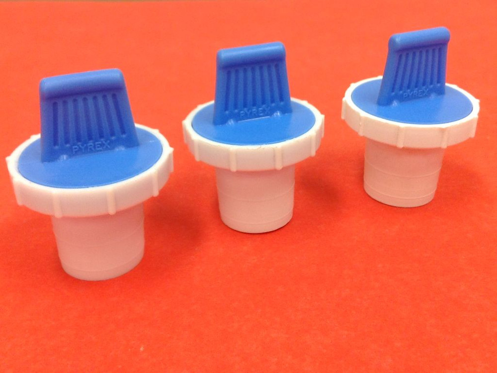 Pyrex - Plastic Size #22, Stoppers - Lot of Three (3) - UNUSED