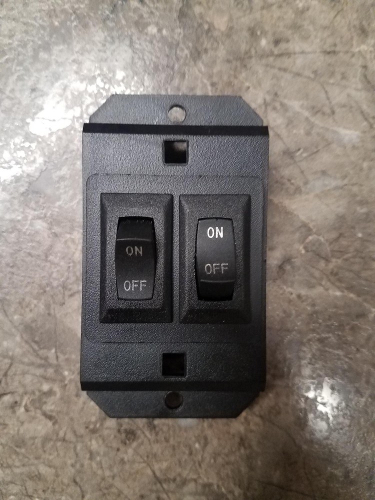 RV Trailer Black DOUBLE 12 V ON-OFF Switches 20A 14DC 2 Prong SIGMA W/ COVER