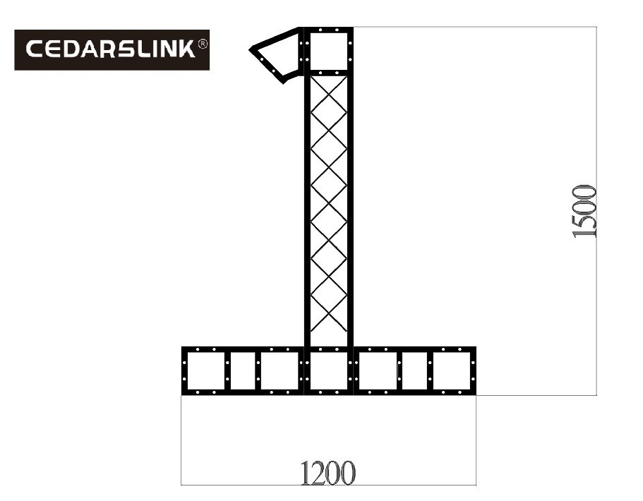 Cedarslink 1-Shaped Bolt Square Truss
