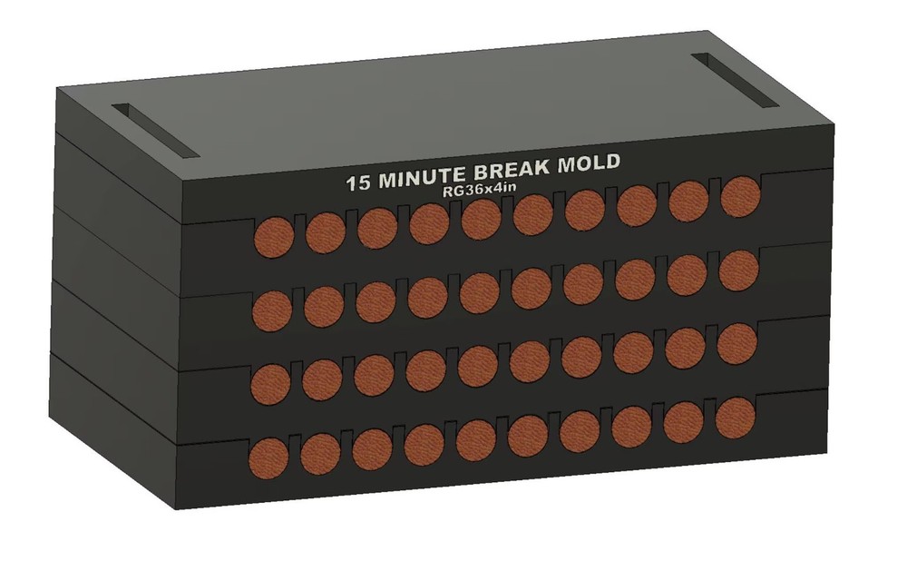 Cigar Mold - RG38x4in STACKABLE DESIGN