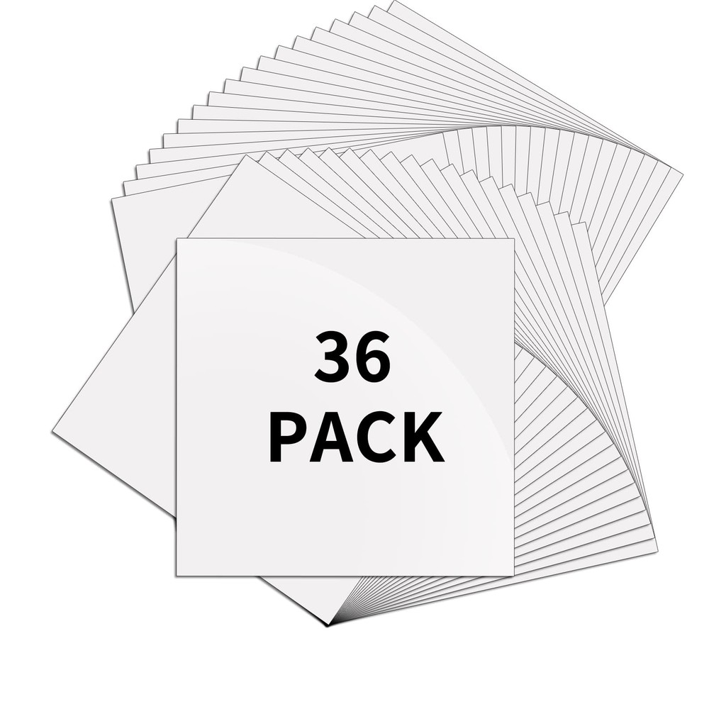 IModeur Glossy White Permanent Vinyl,Adhesive Vinyl Sheets 36