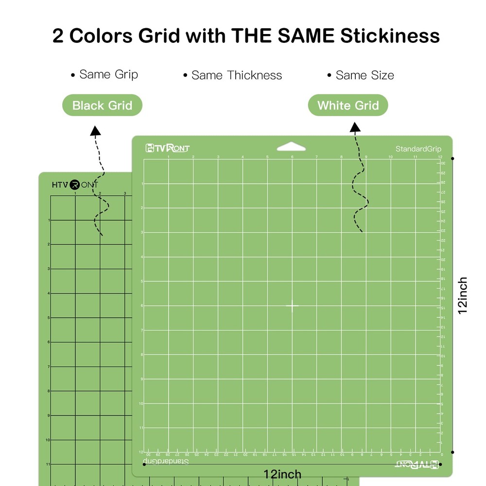 Cutting Mat, 6 Pcs Cutting Mat 12x12Standard, Light, Strong, FabricGrip Compa...