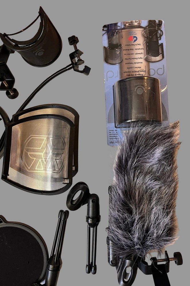 Microphone Accessories Bundle – Pop Filters, Desktop Stands & Cables