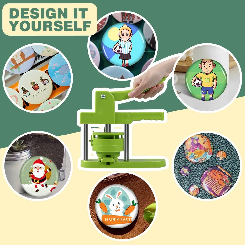 Button Maker Machine, 75Mm(3 Inch) DIY Pin Button Maker Press Machine Kit, Badge