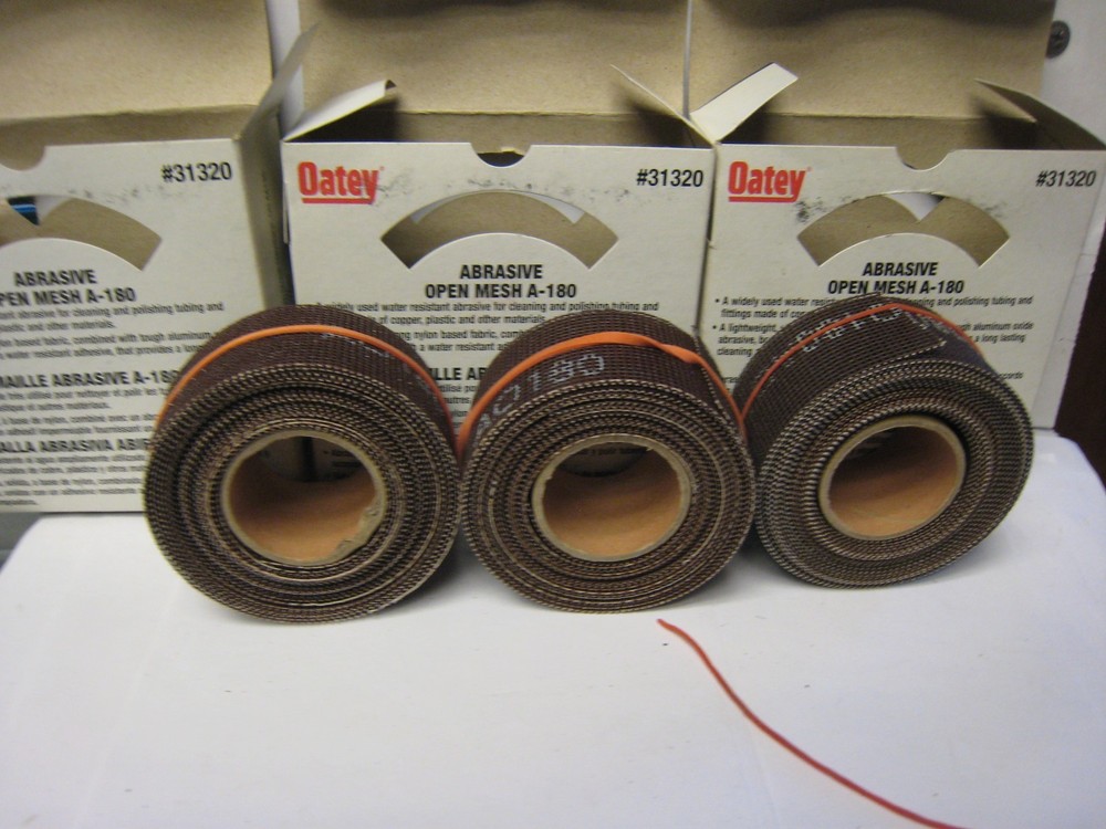 Oatey 31320 180 Grit Open Mesh, 1.5" ( 3 opened boxes )