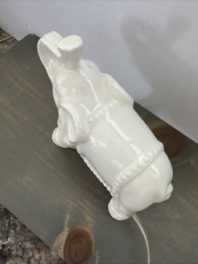 White Ceramic Elephant Night Light Tested Works