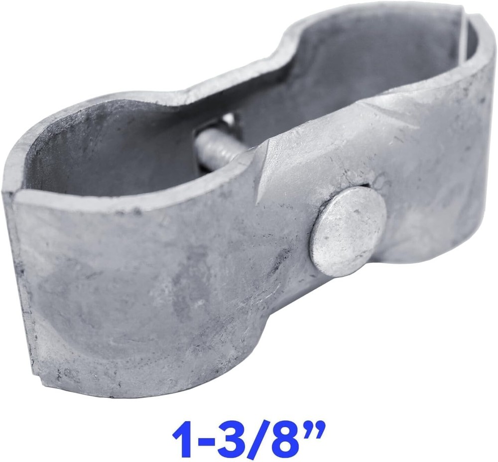 8-Pack Galvanized Chain Link Fence Panel Clamps - 1-3/8" Pipe Securing Solution