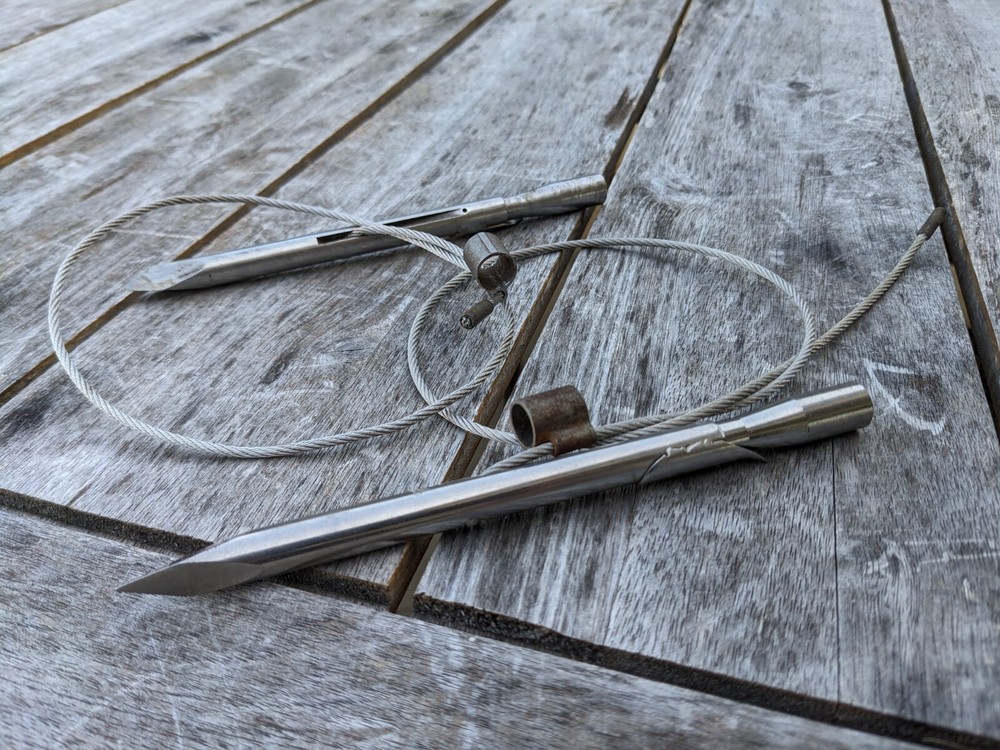 (x2) Original Alexander 3/8" Cable Speagun Sliptips