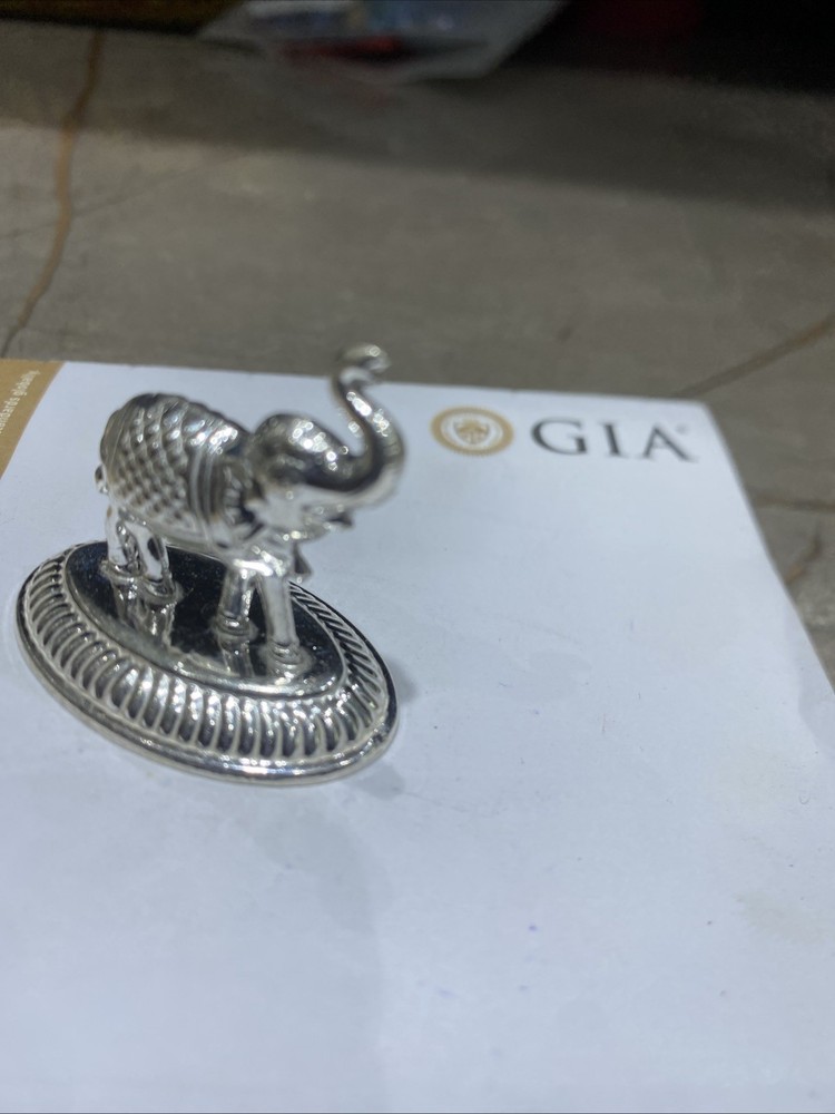 75% Purity Solid Silver Elephant 9 Gram New For Gifting