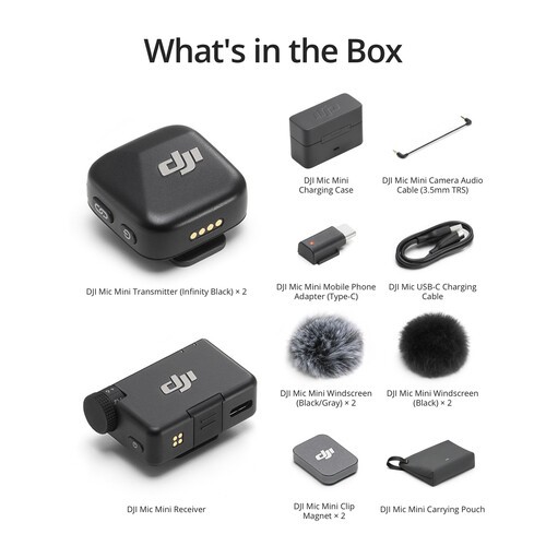 DJI Mic Mini - 2 TX + 1 RX + Charging Case Wireless Mic