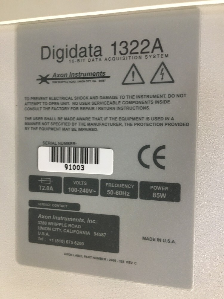 Axon Instruments Digidata 1322A 16 Bit Data Acquisition System