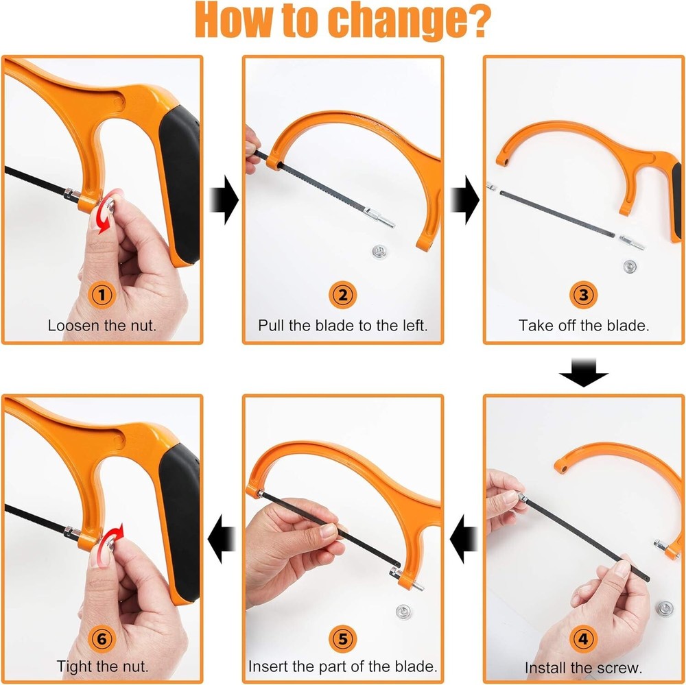 Hacksaw Frame Set, 12’’ Hacksaw Frame, 6’’ Hacksaw Frame and 10'' Mini Hacksa...