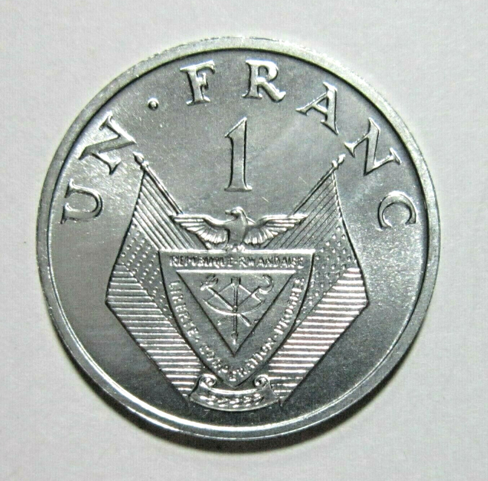 RWANDA. 1 FRANC, 1969. UNCIRCULATED.