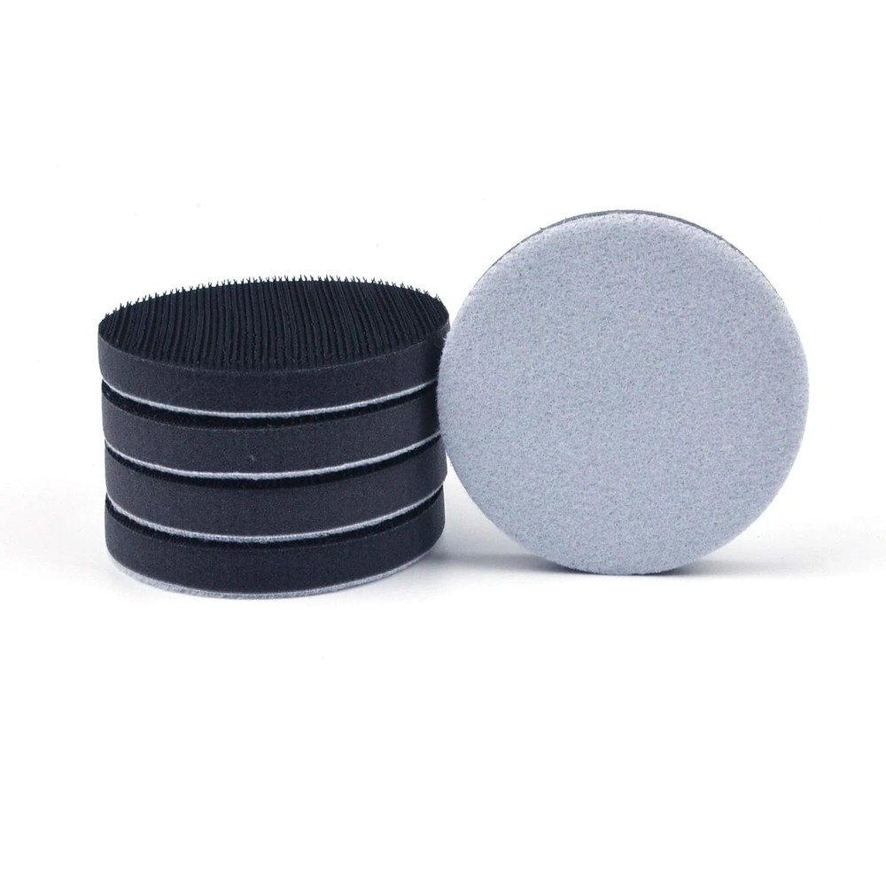 5 Pack 3 Inch (75mm) Foam Interface Pad, Hook and Loop Soft Foam Buffing Pad