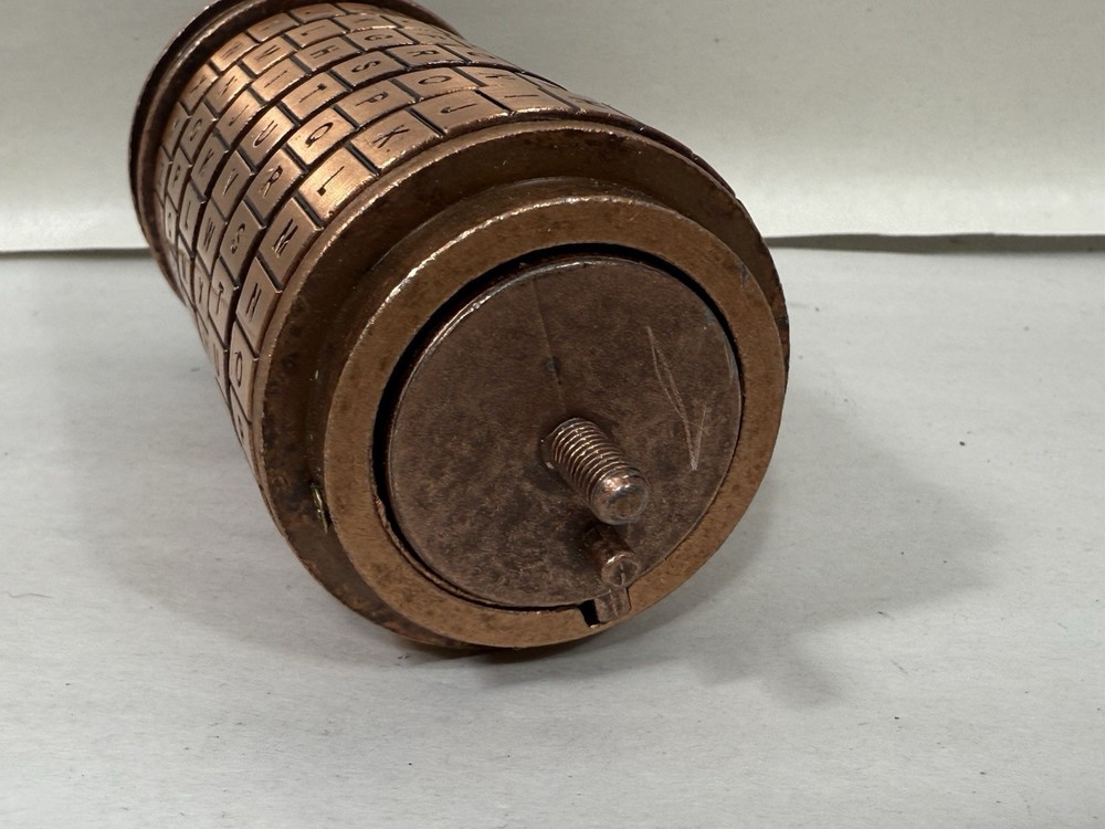 Da Vinci Code Copper Cryptex Incomplete As Is
