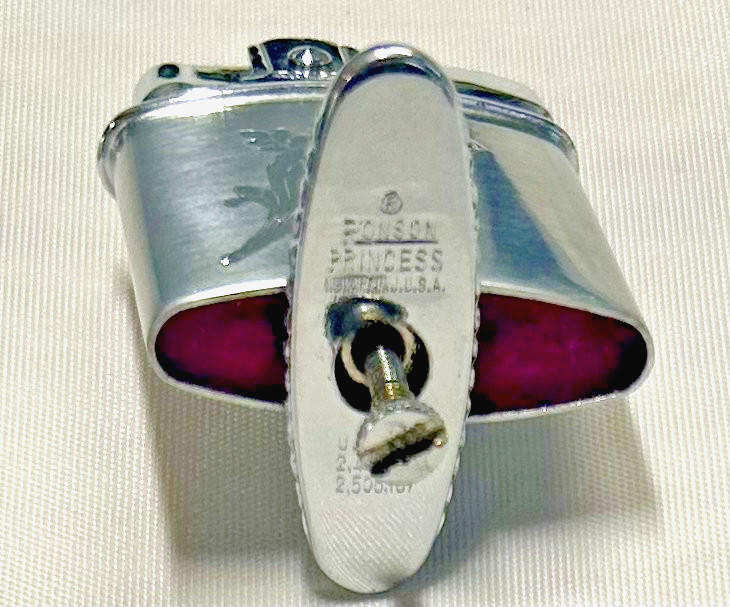Vintage Ronson Princes Silver Lighter Pull & Twist Base Nice Vintage Lighter