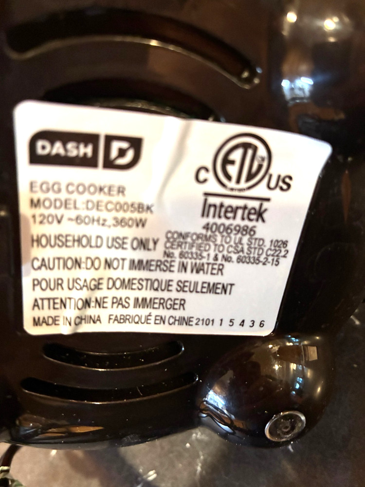 DASH Rapid Egg Cooker One Touch 6 Egg Capacity Hard Boiled Poached